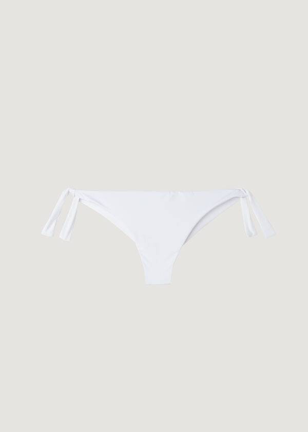 Bikini Bottoms Calzedonia Bow Brazilian Indonesia Eco Branco | BR1299WY