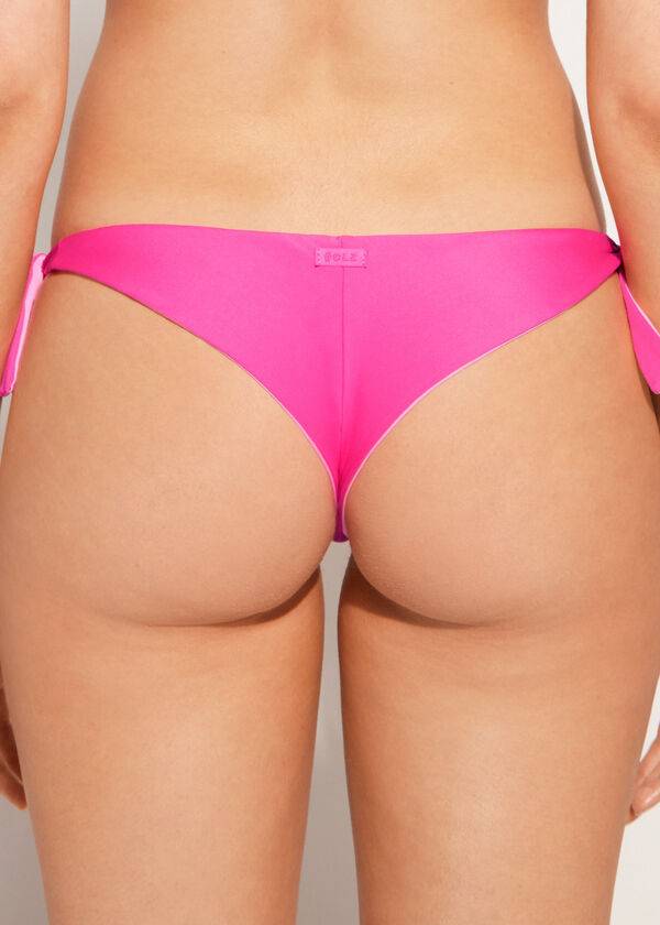 Bikini Bottoms Calzedonia Bow Brazilian Indonesia Eco Rosa | BR1301RW