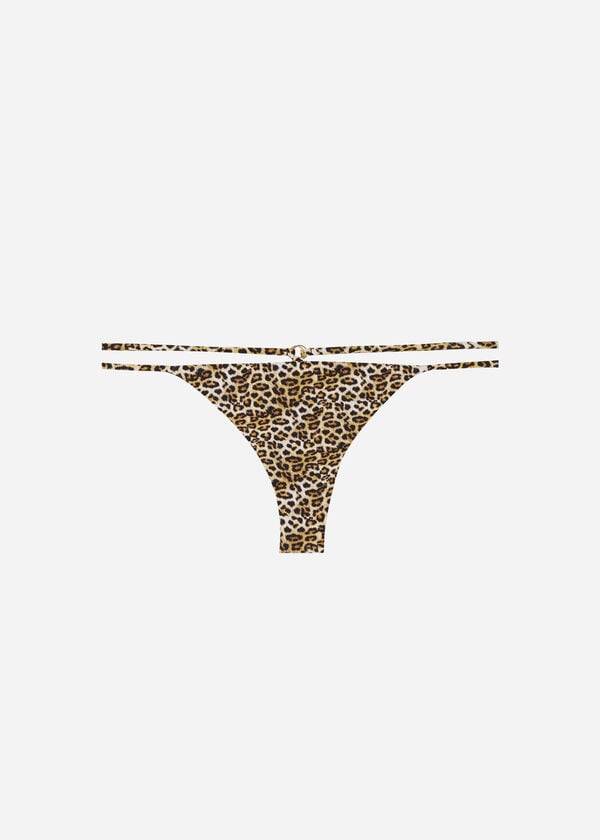 Bikini Bottoms Calzedonia Brazilian Side String Malindi Marrom | BR1321BC