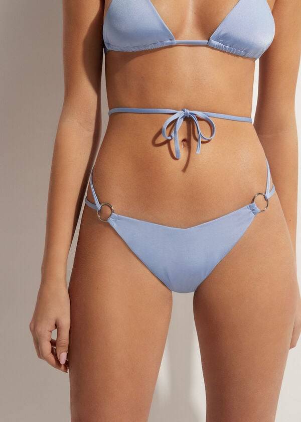 Bikini Bottoms Calzedonia Brazilian String Abu Dhabi Azuis | BR1325WY