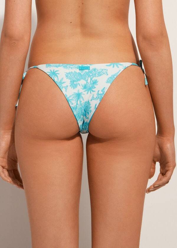 Bikini Bottoms Calzedonia Brazilian String Sorrento Azuis | BR1339HK