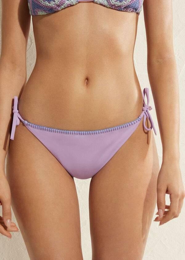 Bikini Bottoms Calzedonia Brazilian String Tel Aviv Roxo | BR1341KI