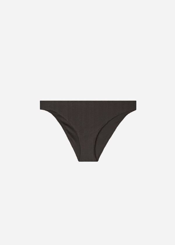 Bikini Bottoms Calzedonia Chevron Casablanca Pretas | BR1348NB