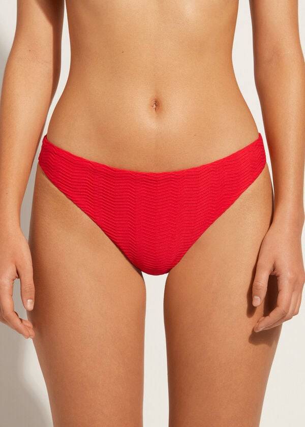 Bikini Bottoms Calzedonia Chevron Casablanca Vermelhas | BR1349MA