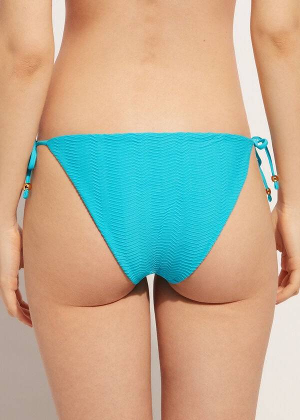 Bikini Bottoms Calzedonia Chevron String Casablanca Turquesa Verdes | BR1358OR