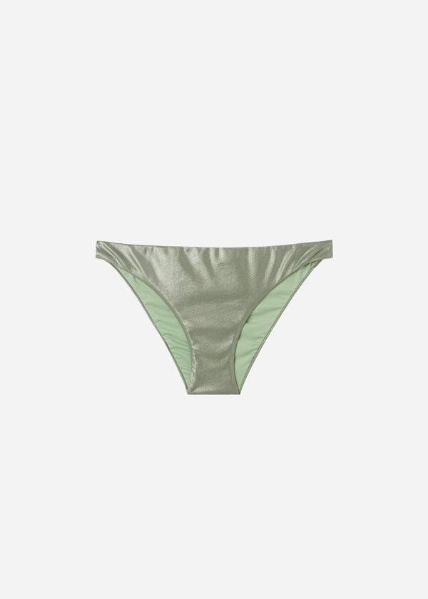 Bikini Bottoms Calzedonia Coated-Effect Antigua Verdes | BR1361SO