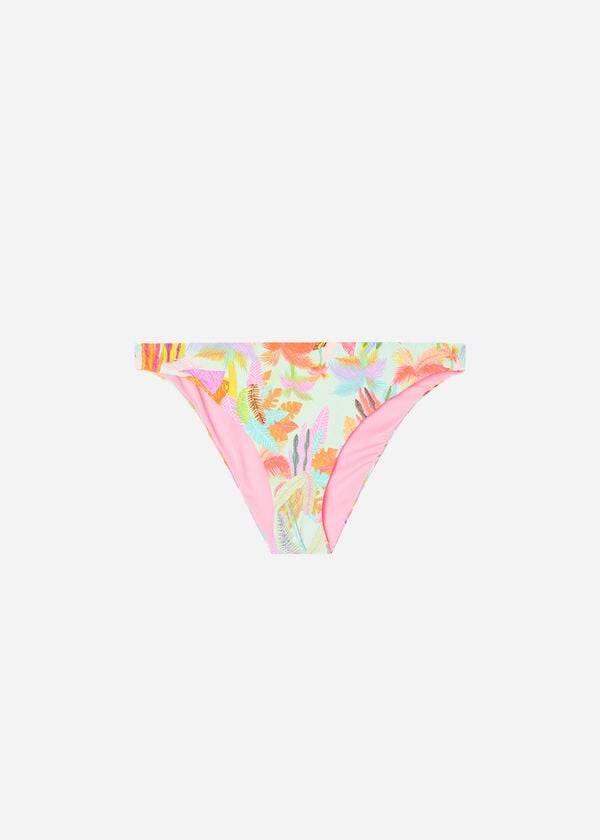 Bikini Bottoms Calzedonia Foliage Tahiti Verdes | BR1379RW