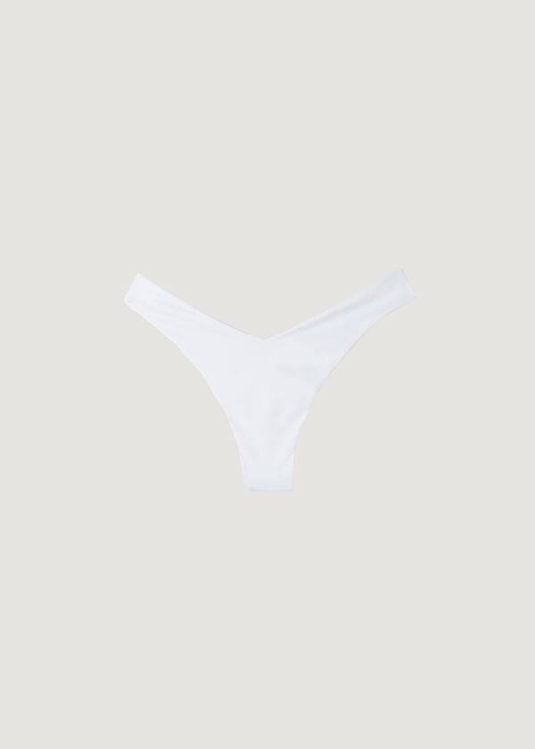 Bikini Bottoms Calzedonia High Cut Brazilian Indonesia Eco Branco | BR1385PQ