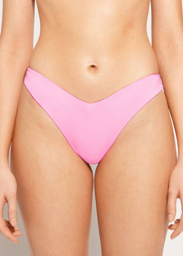 Bikini Bottoms Calzedonia High Cut Brazilian Indonesia Eco Rosa | BR1389FM