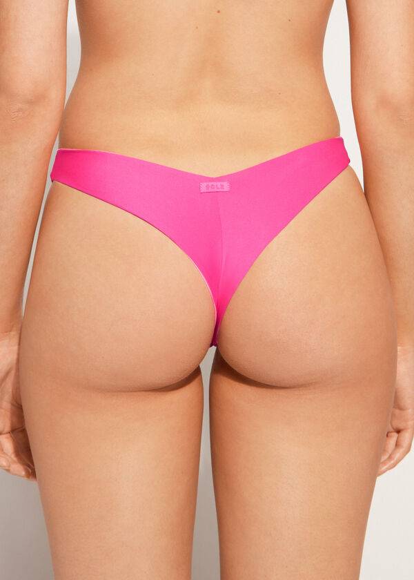 Bikini Bottoms Calzedonia High Cut Brazilian Indonesia Eco Rosa | BR1389FM