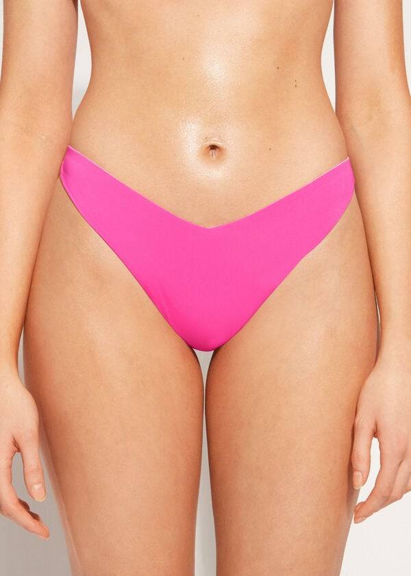 Bikini Bottoms Calzedonia High Cut Brazilian Indonesia Eco Rosa | BR1389FM