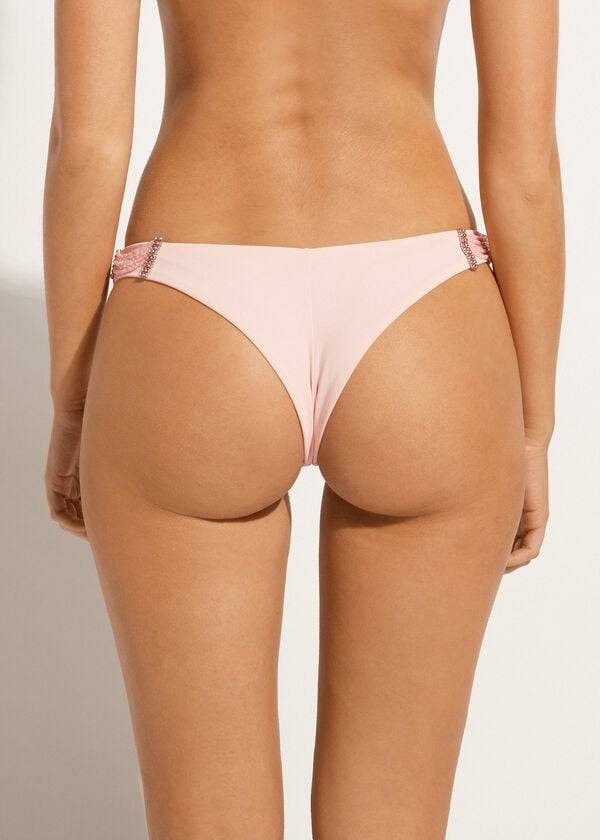 Bikini Bottoms Calzedonia High-Cut Brazilian Manila Rosa | BR1443HK