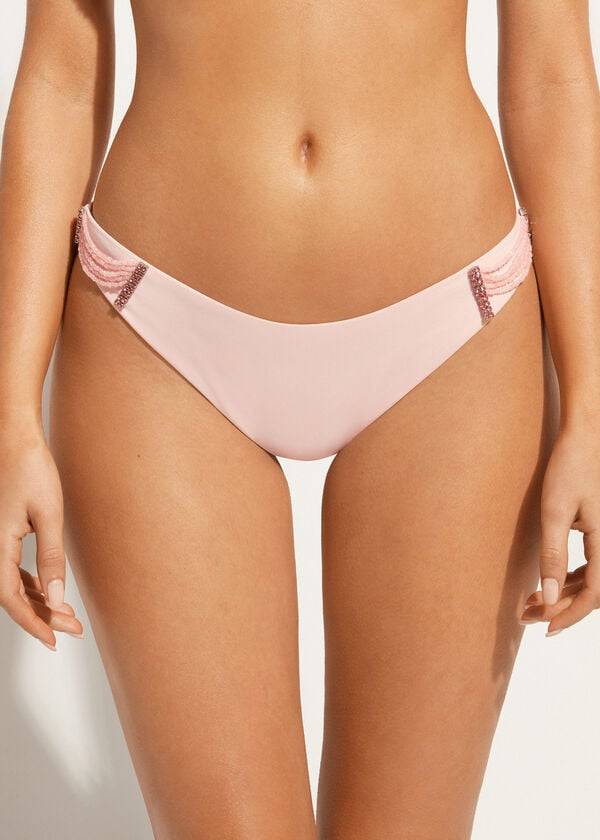 Bikini Bottoms Calzedonia High-Cut Brazilian Manila Rosa | BR1443HK