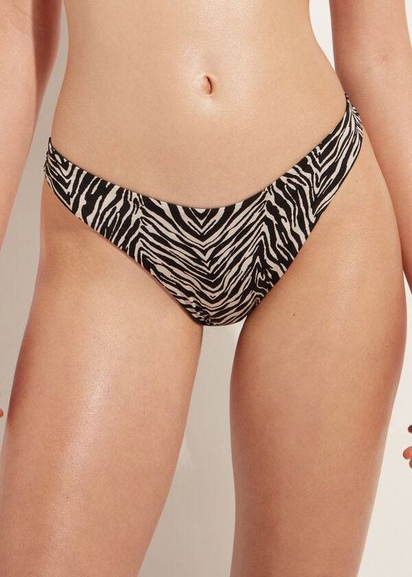 Bikini Bottoms Calzedonia High-Cut Brazilian Nairobi Pretas | BR1449CE