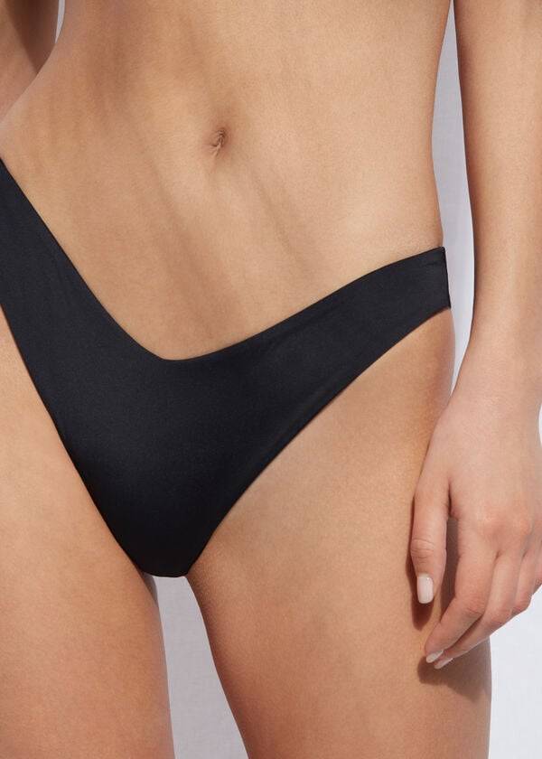 Bikini Bottoms Calzedonia High Cut Indonesia Eco Pretas | BR1395ZG