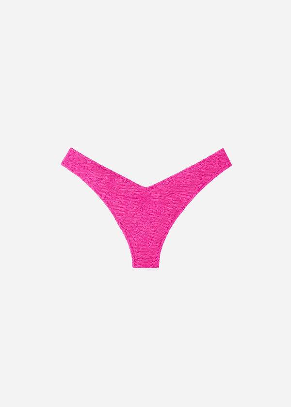 Bikini Bottoms Calzedonia High Cut V-shaped Brazilian Miami Rosa | BR1399BC