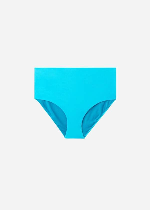 Bikini Bottoms Calzedonia High-Rise Shaping Indonesia Turquesa Verdes | BR1452NB