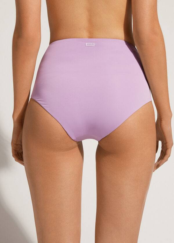 Bikini Bottoms Calzedonia High Shaper Waist Indonesia Eco Roxo | BR1404EX