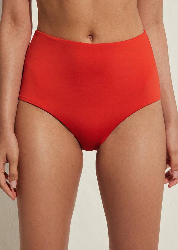 Bikini Bottoms Calzedonia High Shaper Waist Indonesia Eco Vermelhas | BR1405RW