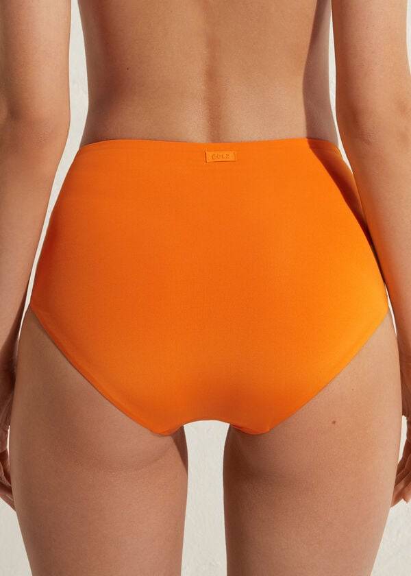 Bikini Bottoms Calzedonia High Shaper Waist Indonesia Eco Laranja | BR1406TV