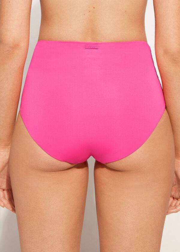 Bikini Bottoms Calzedonia High Shaper Waist Indonesia Eco Rosa | BR1409IS