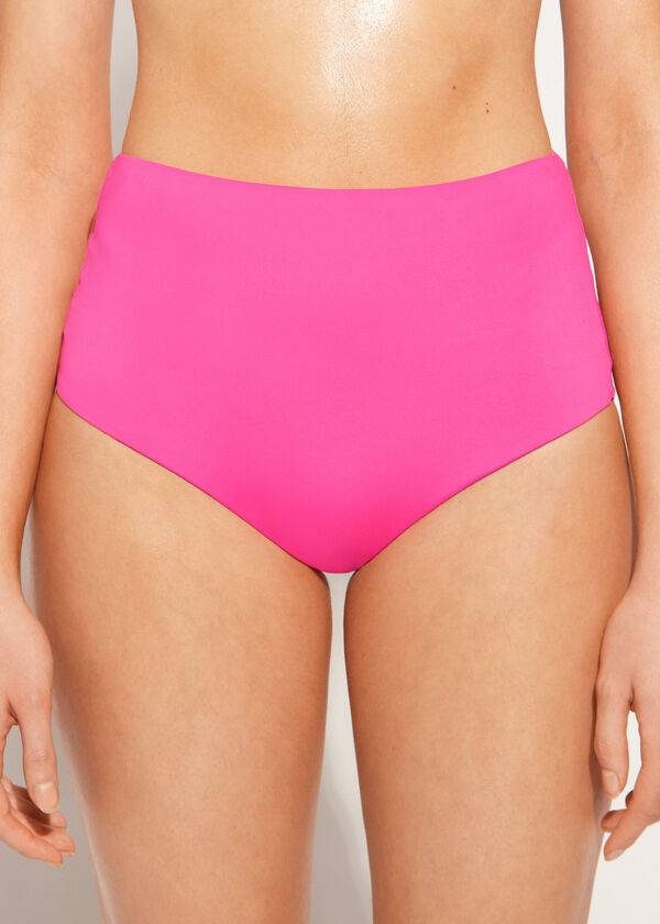 Bikini Bottoms Calzedonia High Shaper Waist Indonesia Eco Rosa | BR1409IS