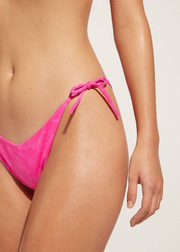 Bikini Bottoms Calzedonia High V-Cut Brazilian Antibes Rosa | BR1410OR