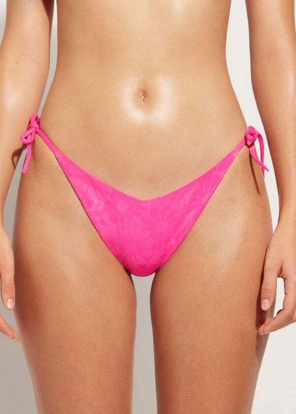 Bikini Bottoms Calzedonia High V-Cut Brazilian Antibes Rosa | BR1410OR