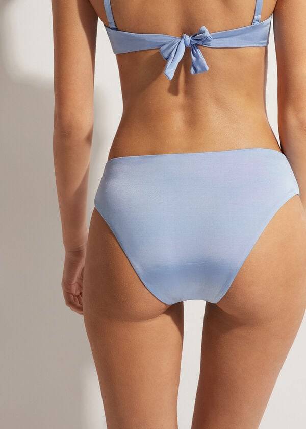 Bikini Bottoms Calzedonia High Waist Abu Dhabi Azuis | BR1416GL