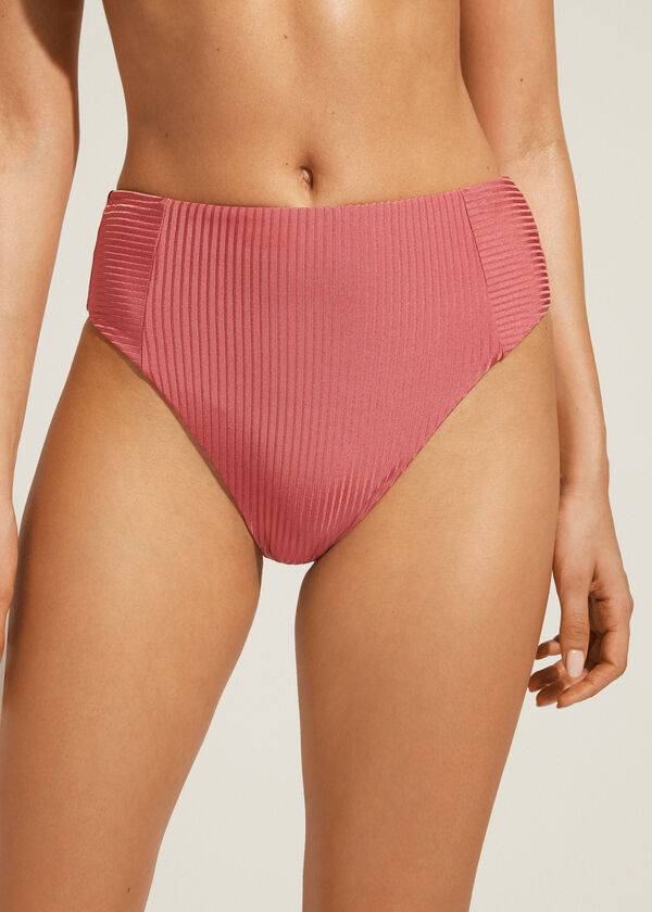 Bikini Bottoms Calzedonia High Waist Biarritz Marrom | BR1417HK