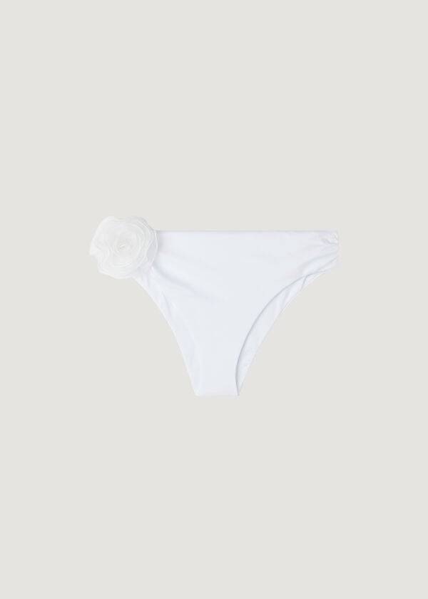 Bikini Bottoms Calzedonia High-Waist Bora Bora Branco | BR1454QZ