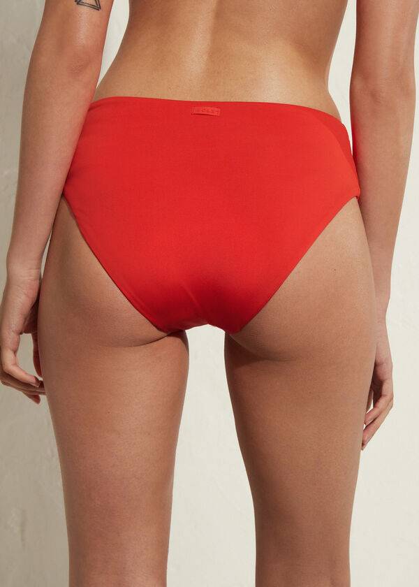 Bikini Bottoms Calzedonia High Waist Indonesia Eco Vermelhas | BR1425BC