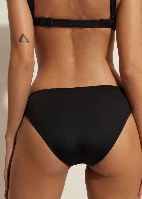 Bikini Bottoms Calzedonia High Waist Indonesia Eco Pretas | BR1429WY