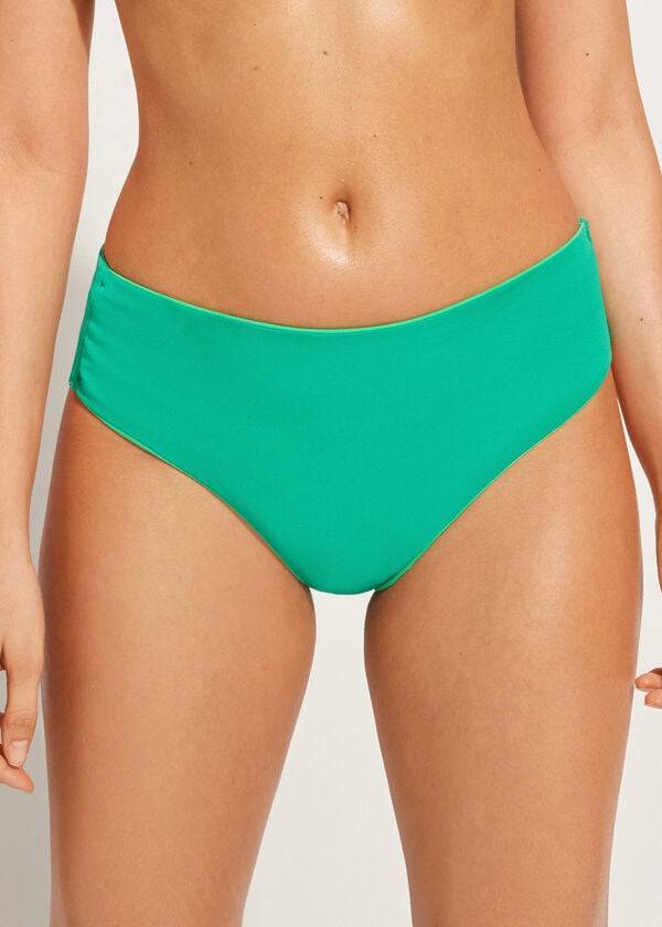 Bikini Bottoms Calzedonia High Waist Indonesia Eco Verdes | BR1430EX