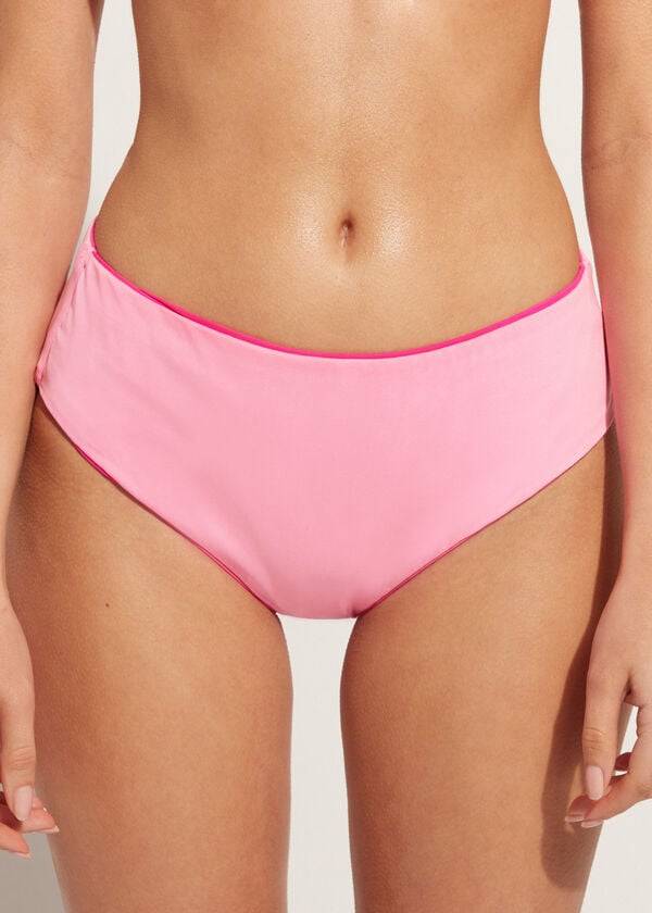 Bikini Bottoms Calzedonia High Waist Indonesia Eco Rosa | BR1431RW