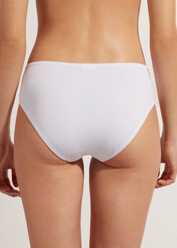 Bikini Bottoms Calzedonia High Waist Indonesia Eco Branco | BR1432TV