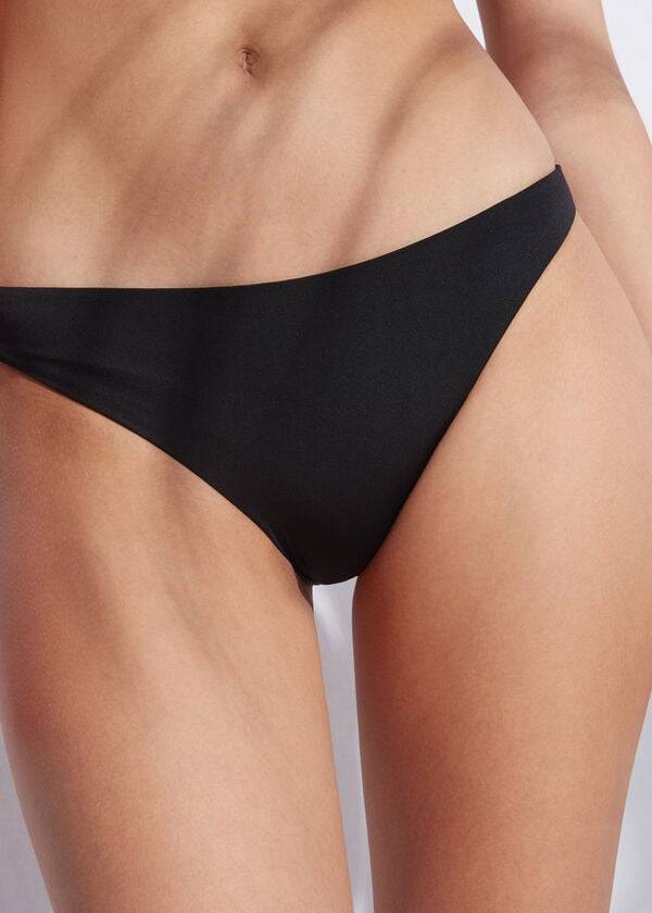 Bikini Bottoms Calzedonia Indonesia Eco Low rise Pretas | BR1473ZG