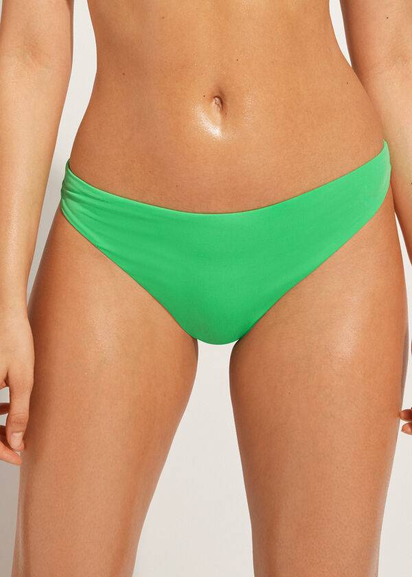 Bikini Bottoms Calzedonia Indonesia Eco Low rise Verdes | BR1474XF