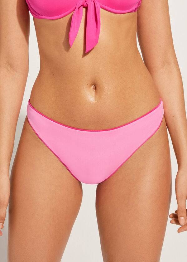 Bikini Bottoms Calzedonia Indonesia Eco Low rise Rosa | BR1475CE