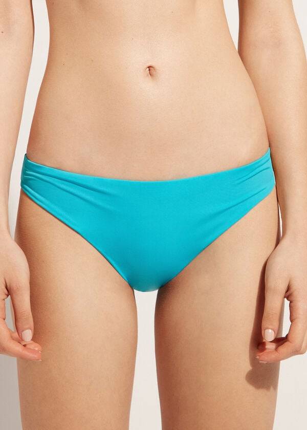 Bikini Bottoms Calzedonia Indonesia Eco Low rise Turquesa | BR1476VD