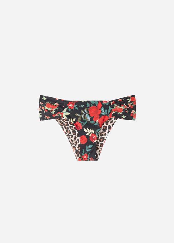 Bikini Bottoms Calzedonia Reversible Ruched Nizza Rosa | BR1513IS