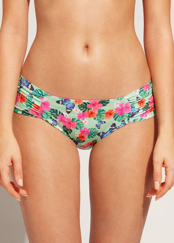 Bikini Bottoms Calzedonia Ruffled Malibu Multicoloridas | BR1531MA