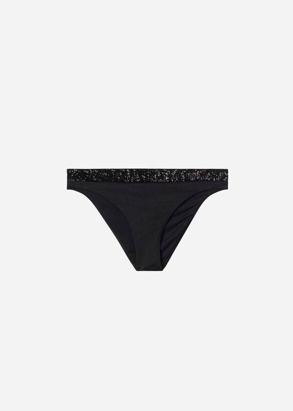 Bikini Bottoms Calzedonia Sequined Cannes Pretas | BR1534EX