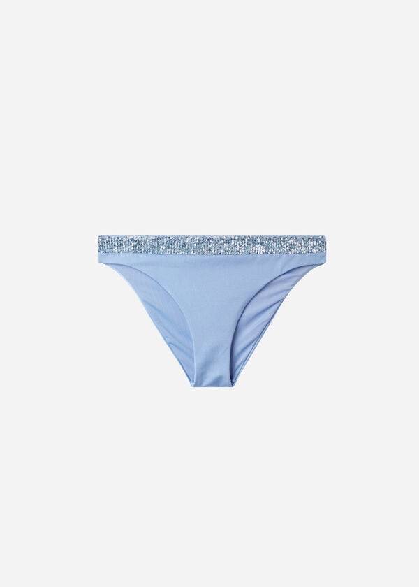 Bikini Bottoms Calzedonia Sequined Cannes Azuis | BR1535RW