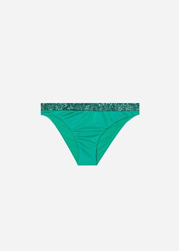 Bikini Bottoms Calzedonia Sequined Cannes Verdes | BR1536TV