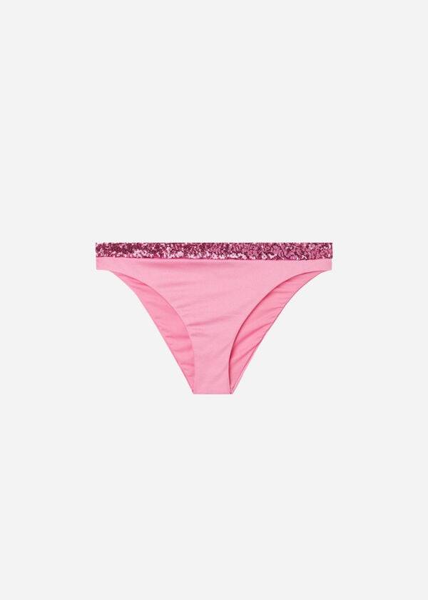 Bikini Bottoms Calzedonia Sequined Cannes rosa Rosa | BR1540OR