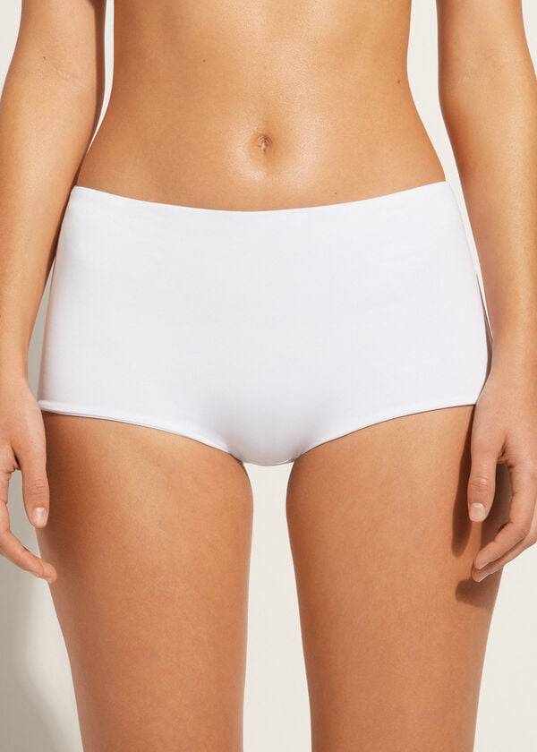 Bikini Bottoms Calzedonia Shorts Indonesia Eco Branco | BR1555BC