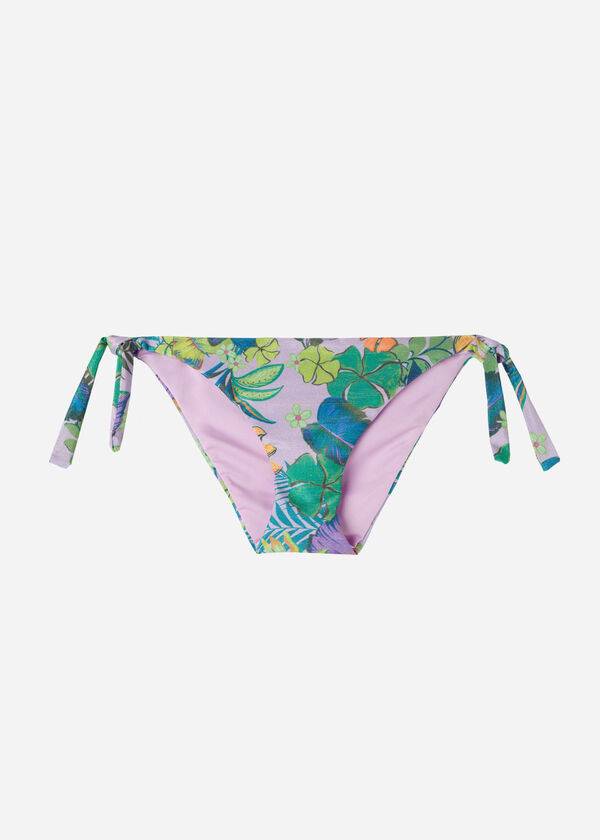 Bikini Bottoms Calzedonia Side Tie Brasilia Roxo | BR1557MA