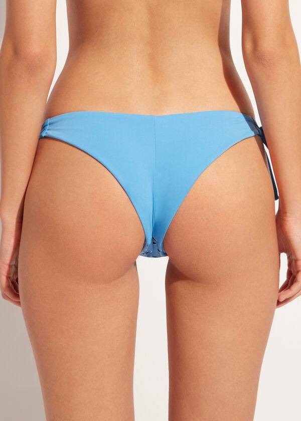 Bikini Bottoms Calzedonia Side Tie Brazilian Corfù Azuis | BR1559WY