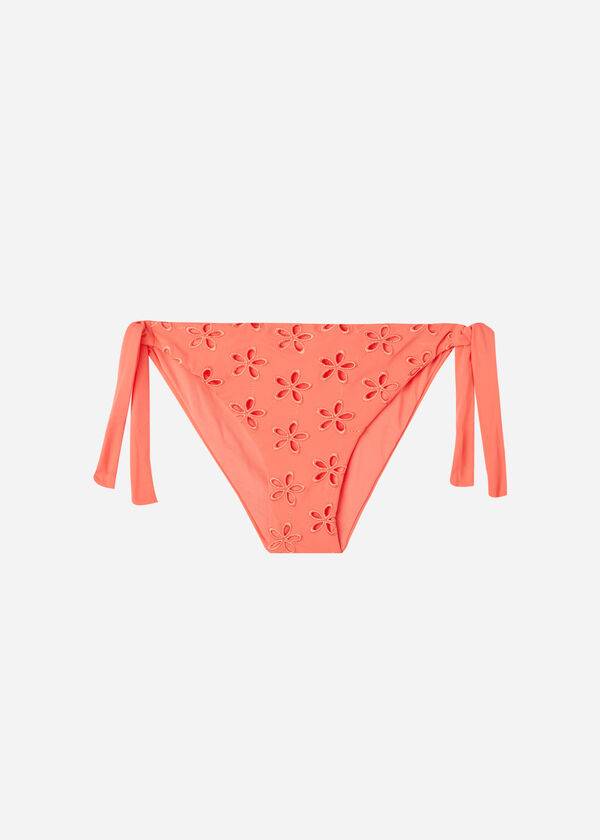 Bikini Bottoms Calzedonia Side Tie Corfù Coral Laranja | BR1561RW